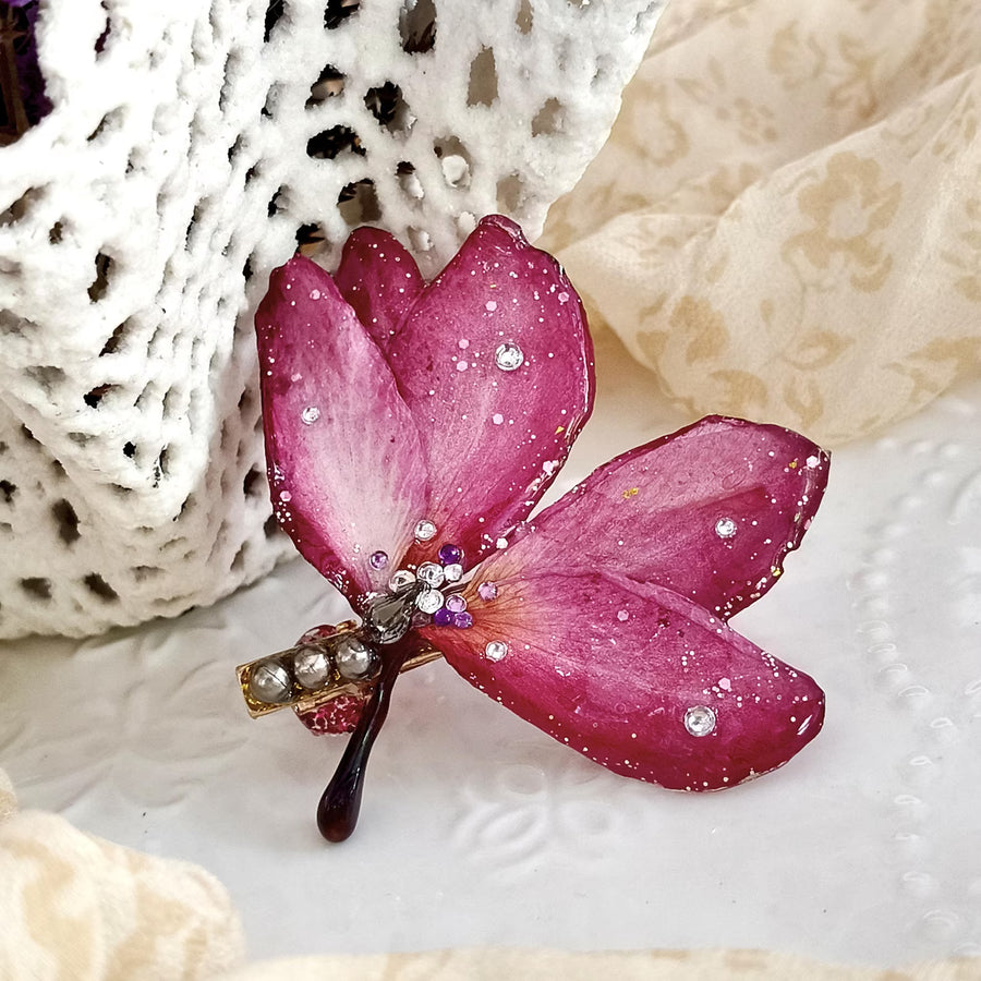 Real Dried Flower Resin Hair Clips