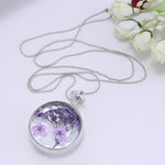 Dry Pressed Flower Necklace Preserved Resin