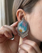 Resin floral jhumka