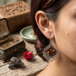 Oxidized Resin Earrings