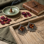 Oxidized Resin Earrings