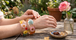 Handcrafted Botanical Clear Resin Bangle Set