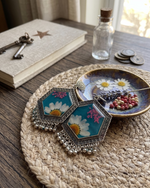 Resin floral jhumka