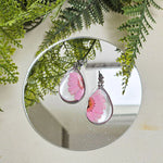 Handmade Pressed Flower Art Pink Whisper Resin Earrings