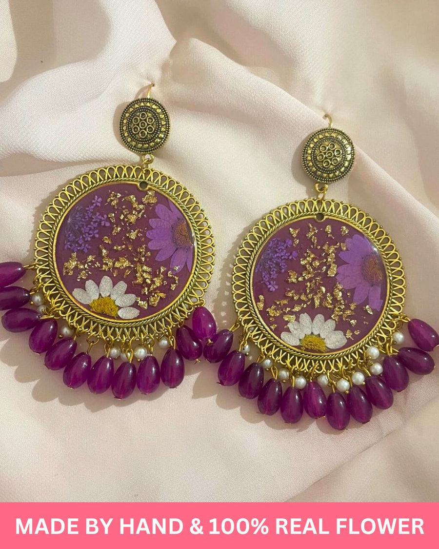 Gul-e-Rang Resin Jhumka