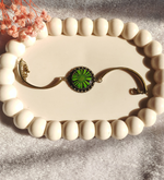 Forest Pulse Aster Resin Bracelet