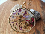 Resin Flower Pendant Epoxy Resin Necklace Succulent Jewelry