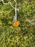 Dainty Resin Necklace: Real Yellow Wildflower
