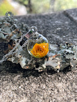 Dainty Resin Necklace: Real Yellow Wildflower