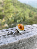 Dainty Resin Necklace: Real Yellow Wildflower