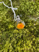 Dainty Resin Necklace: Real Yellow Wildflower