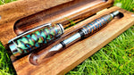 Handmade Fountain Pen with Epoxy Resin and Pine Cones - Unique and Personalized Gift
