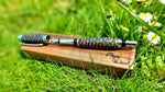 Handmade Fountain Pen with Epoxy Resin and Pine Cones - Unique and Personalized Gift