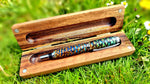 Handmade Fountain Pen with Epoxy Resin and Pine Cones - Unique and Personalized Gift