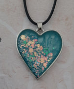 Epoxy Resin Heart Shaped Pendant