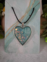 Epoxy Resin Heart Shaped Pendant