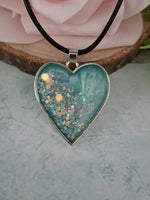 Epoxy Resin Heart Shaped Pendant