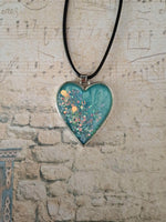 Epoxy Resin Heart Shaped Pendant
