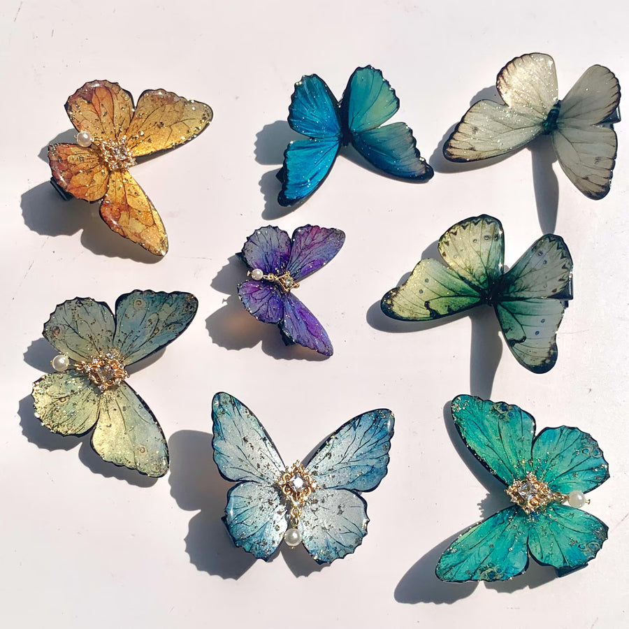 Butterfly Hair Clip Bundle Resin