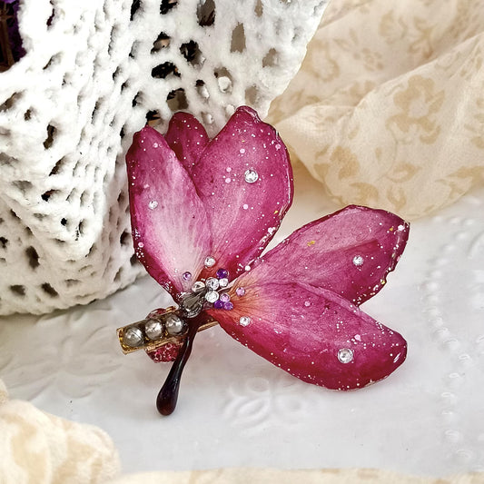 Real Dried Flower Resin Hair Clips