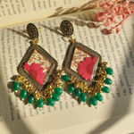 Rosy Blush Resin Jhumka