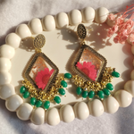 Rosy Blush Resin Jhumka